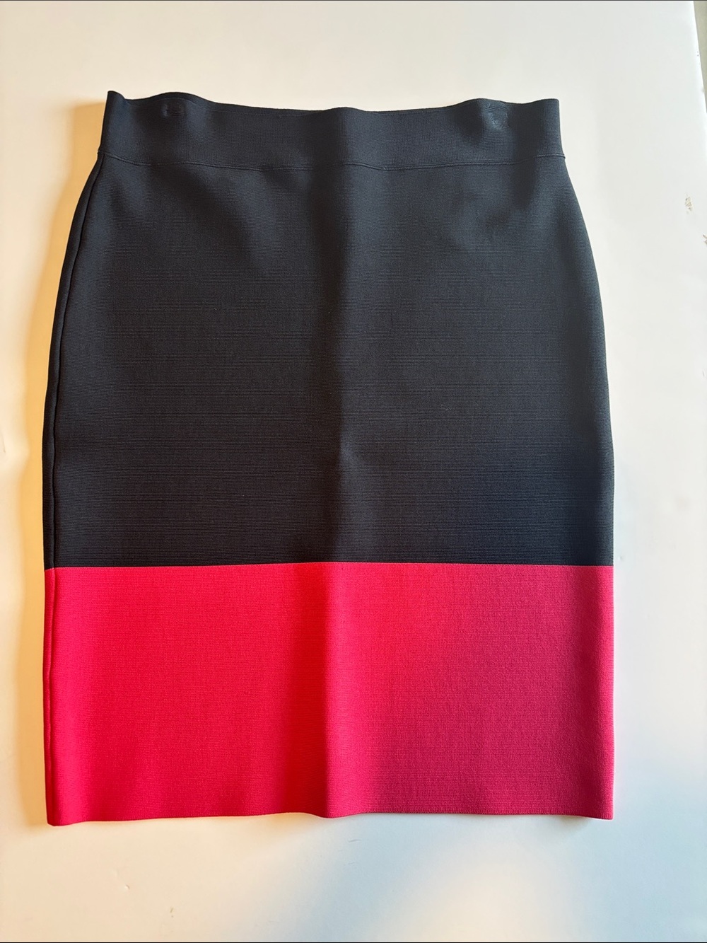 BCBGMaxAzria Black and Pink Pencil Skirt